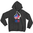 Useh Leaf Canadian American Flag Canada Usa Patriotic Men Hoodie