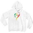 Love Jah Print Rasta Reggae Flag Heart Gift For Rastafarians Men Hoodie