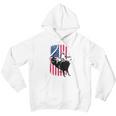 Rodeo Bull Rider Patriotic American Flag Men Hoodie