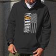 Kidney Warrior Sideways Awareness Ribbon Usa Flag Men Hoodie