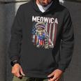 Meowica Cat Mullet American Flag Men Hoodie