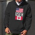 Useh American Pride Us Flag Canadian Flag Gift Canada Men Hoodie