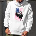 Rodeo Bull Rider Patriotic American Flag Men Hoodie