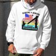 Union Ironworkers Hanging & Banging American Flag Men Hoodie