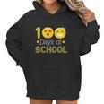 100Th Days Of School Kindergarten Teacher Emoji Women Hoodie