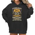 50 Years Old Gift Vintage February 1972 50Th Birthday Gift Women Hoodie