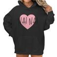 Chinese Grandma Nai Nai Grandmother Pink Heart Nai Nai Funny Gift Women Hoodie