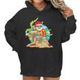 Christmas In July Santa Beach Frisbee Beer Gift Women Hoodie