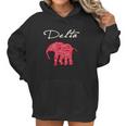 Womens Delta Elephant Crimson Designs Women Hoodie