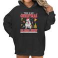 English Bulldog Snow Gilf This Is My Christmas Pajama Shirt Women Hoodie