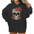 Floral Sugar Skull Day Of Dead Dia De Los Muertos Women Women Hoodie