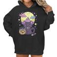 Kawaii Pastel Goth Cute Creepy Halloween Black Cat Witch Hat V2 Men Women T-Shirt Graphic Print Casual Unisex Tee Women Hoodie