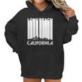 Retro Long Beach California Skyline Womens Tshirt By American Apparel Women Hoodie