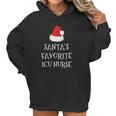 Santas Favorite Icu Nurse Gift Christmas Intensive Care Women Hoodie