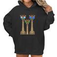 Smiling Giraffes Wearing Sunglasses Women Hoodie