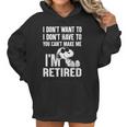 Snoopy Im Retired Women Hoodie