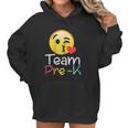 Team Prek Teacher Emoji Hearts Love Back To School Women Hoodie