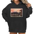 Vintage Japanese Mt Fuji Pagoda And Cherry Blossoms Women Hoodie