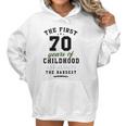 70Th Birthday Funny Gift Life Begins At Age 70 Years Old Women Hoodie