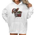 Friends Christmas Baby Yoda And Baby Gizmo Santa Women Hoodie