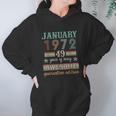 50Th Birthday Gift 50 Years Old Retro Vintage January 1972 Women Hoodie Gifts for Her