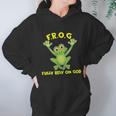 Frog Fully Rely On God Christianity Gift Women Hoodie Gifts for Her