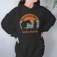 Just A Girl Who Loves Her Horse Retro Sunset Silhouette Gift Women Hoodie Gifts for Her