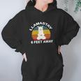 Llamastay 6 Feet Away Cute Yoga Llama Stay Social Distancing Women Hoodie Gifts for Her