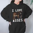 I Love Asses Funny Donkey Burro Animal Women Hoodie Gifts for Her