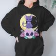 Pastel Goth Witchy Cat Cute Creepy Wiccan Cat And Skull Men Women T-Shirt Graphic Print Casual Unisex Tee Women Hoodie Gifts for Her