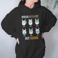 Spread Kindness Not Germs Llama Wrong Social Distancing Women Hoodie Gifts for Her