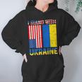 I Stand With Ukraine Support Ukraine Ukrainian American Flag V2 Men Women T-Shirt Graphic Print Casual Unisex Tee Women Hoodie Gifts for Her