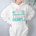 Abortion Stops Beating Heart Political Pro Life Politics Women Women Hoodie Gifts for Her