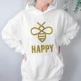 Bee Happy Funny Vintage Graphic Honey Bumblebee Women Hoodie Gifts for Her