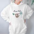 Costa Rica Pura Vida Sloth Palm Tree Women Hoodie Gifts for Her