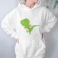 Dinosaur Piggy Backing Sloth Kitty Cat Funny Trex Women Hoodie Gifts for Her