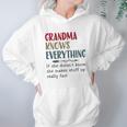 Grandma Knows Everything Womens Funny Grandma Women Hoodie Gifts for Her