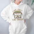 Live Fast Eat Trash Racoon Retro Vintage Trash Pandas Women Hoodie Gifts for Her