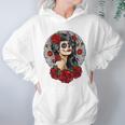 Sugar Skull Day Of The Dead Dia De Los Muertos Flowers Women Hoodie Gifts for Her