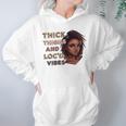 Womens Ygxw Thick Thighs And Locd Vibes Black Woman African Pride Women Hoodie Gifts for Her