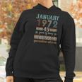 50Th Birthday Gift 50 Years Old Retro Vintage January 1972 Women Hoodie Gifts for Women