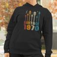 50Th Birthday Gifts Vintage 1970 Guitarist Guitar Lovers Women Hoodie Gifts for Women