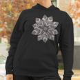 Brown & White Mandala Flower Yoga Sacred Mantra Geometry Women Hoodie Gifts for Women