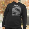 Funny Thanksgiving Wine Nutritional Values Women Hoodie Gifts for Women