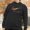 Rainbow Lesbian Gay Pride Lgbt Just Love It Women Hoodie Gifts for Women