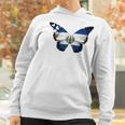 El Salvador Flag Salvadoran Flag Butterfly Women Hoodie Gifts for Women