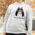 Fun Cat Merry Fluffmas Reindeer Christmas Kitten Meowlover Women Hoodie Gifts for Women