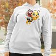 Funny Bee Christmas Santa Riding On Honey Bee Women Hoodie Gifts for Women