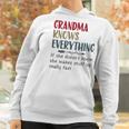 Grandma Knows Everything Womens Funny Grandma Women Hoodie Gifts for Women