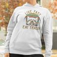 Live Fast Eat Trash Racoon Retro Vintage Trash Pandas Women Hoodie Gifts for Women